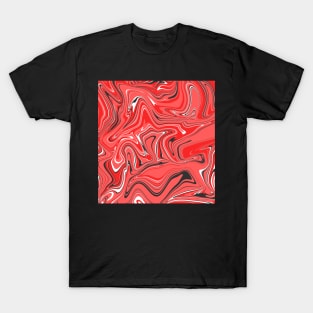 Red Liquid Marble T-Shirt